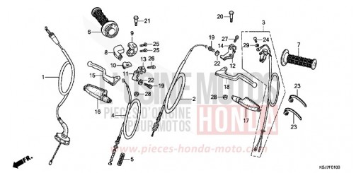 HANDLE LEVER/CABLE CRF100FC de 2012